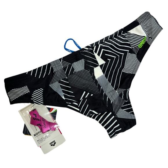 ARENA UNIQUE BLACK MULTI LARGE WOMENS SWIMMING SIZE LARGE BIKINI BOTTOMS NEW - Picture 5 of 6